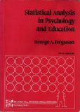 Statistical Analysis in Psychology and Education 5th 1981 (Revised) 9780070204829 Front Cover
