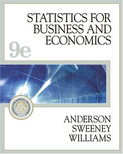 Statistics for Business and Economics  9th 2005 9780324200829 Front Cover