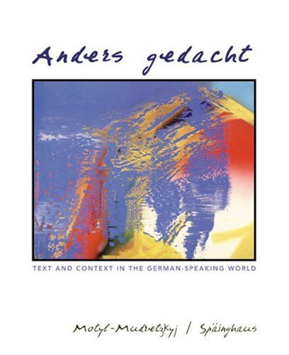 Anders Gedacht Text and Context in the German-Speaking World  2005 9780618259830 Front Cover