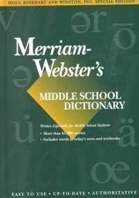 Webster's Middle School Dictionary 1996 N/A 9780030964831 Front Cover