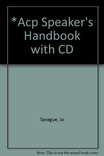 *ACP Speaker's Handbook with CD  7th 2004 9780534622831 Front Cover
