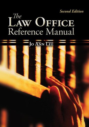 Law Office Reference Manual  2nd 2008 9780073511832 Front Cover