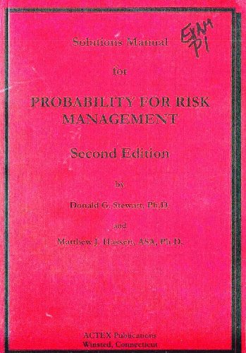 Probability for Risk Management : Solutions Manual 2nd 2006 9781566985833 Front Cover