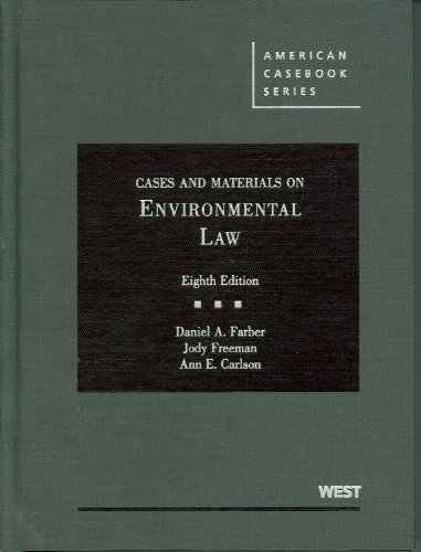 Cases and Materials on Environmental Law  8th 2010 (Revised) 9780314908834 Front Cover