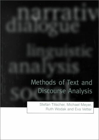 Methods of Text and Discourse Analysis In Search of Meaning  2000 9780761964834 Front Cover