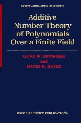 Additive Number Theory of Polynomials over a Finite Field   1991 9780198535836 Front Cover