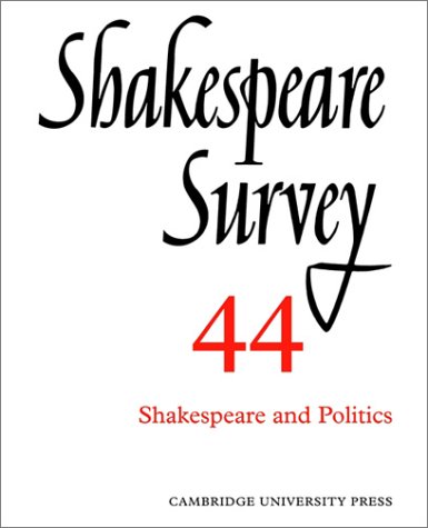Shakespeare Survey   2002 9780521523837 Front Cover