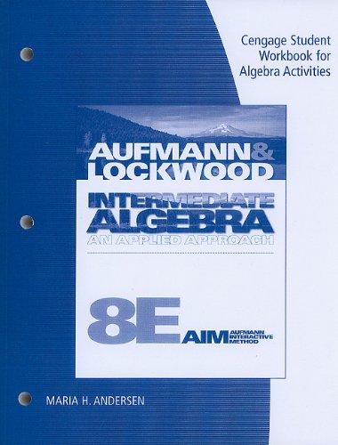 Intermediate Algebra  8th 2011 (Workbook) 9780538495837 Front Cover