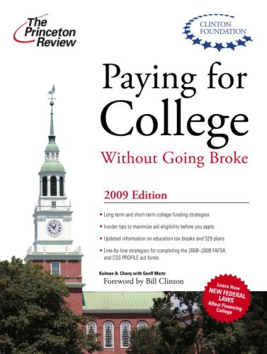 Paying for College Without Going Broke 2009  Annual  9780375428838 Front Cover