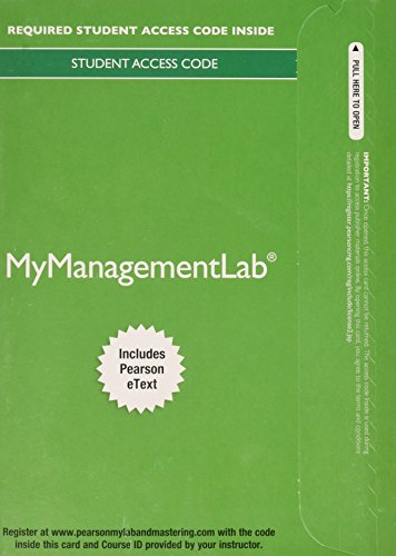 2014 Mymanagementlab With Pearson Etext Access Card for Fundamentals of Management: Essential Concepts and Applications  2014 9780133506839 Front Cover