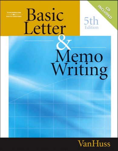 Basic Letter and Memo Writing  5th 2005 (Revised) 9780538727839 Front Cover