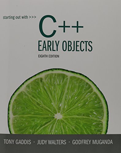 Starting Out with C++ Early Objects  8th 2014 9780133441840 Front Cover
