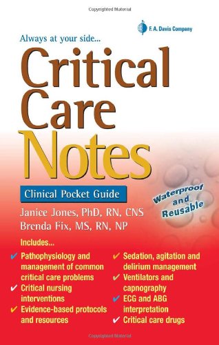 Critical Care Notes Clinical Pocket Guide  2009 9780803620841 Front Cover