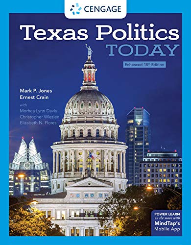 Texas Politics Today, Enhanced Edition:   2019 9781337799843 Front Cover