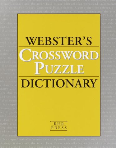 Webster's Crossword Puzzle Dictionary   1999 9780375425844 Front Cover