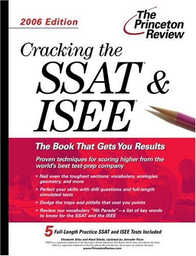 Cracking the SSAT and ISEE 2006 N/A 9780375764844 Front Cover