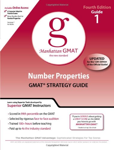 Number Properties GMAT Preparation Guide  4th 2009 (Revised) 9780982423844 Front Cover