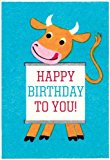 Cheerful Cow Birthday Card  N/A 9781595837844 Front Cover
