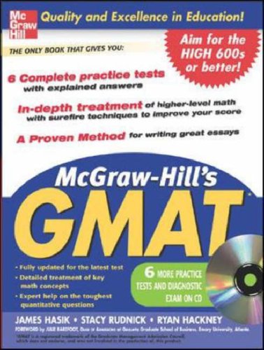 McGraw-Hill's GMAT with CD-ROM   2007 9780071456845 Front Cover
