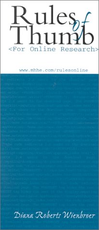 Rules of Thumb for Online Research   2001 9780072366846 Front Cover
