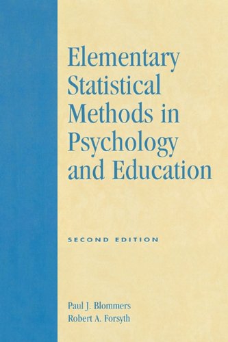 Elementary Statistical Methods in Psychology and Education  2nd 1977 (Reprint) 9780819126849 Front Cover