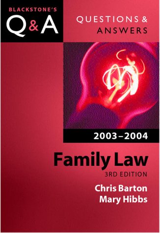 Family Law  3rd 2003 (Revised) 9780199260850 Front Cover
