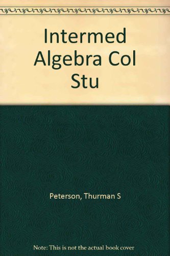 Intermediate Algebra for College Students 6th 9780060451851 Front Cover