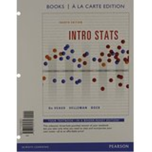 Intro Stats, Books a la Carte Plus NEW Mylab Statistics with Pearson EText -- Access Card Package  4th 2014 9780321869852 Front Cover