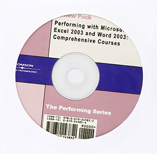 Performing with Microsoft Office Word 2003 Comprehensive Course  2005 9780619243852 Front Cover