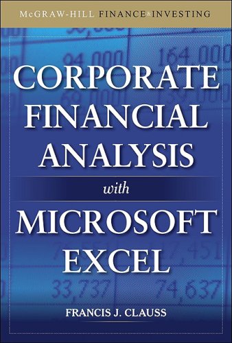 Corporate Financial Analysis with Microsoft Excel   2010 9780071628853 Front Cover