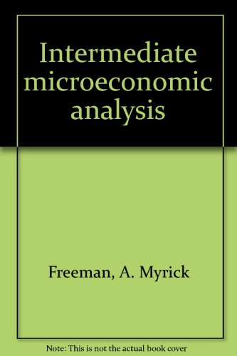 Intermediate Microeconomic Analysis  1983 9780060421854 Front Cover