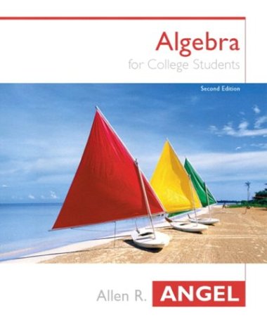 Algebra for College Students  2nd 2004 9780131410855 Front Cover