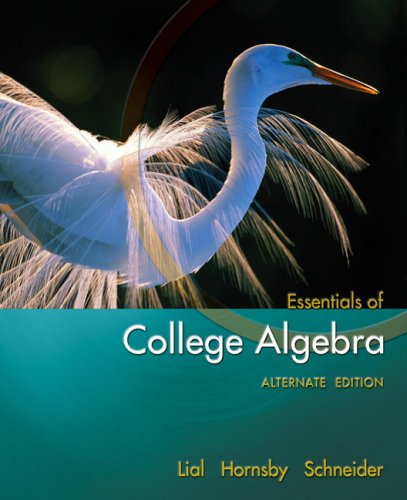 Essentials of College Algebra   2008 9780321491855 Front Cover