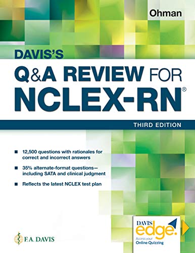 Davis's Q&amp;a Review for NCLEX-RNÂ®  3rd 2019 (Revised) 9780803689855 Front Cover