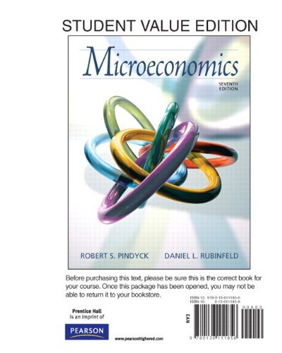 Microeconomics Student Value Edition  7th 2009 9780136111856 Front Cover