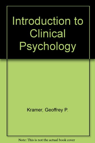 Introduction to Clinical Psychology  8th 2014 9780205871858 Front Cover