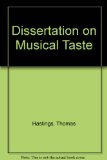 Dissertation on Musical Taste  Reprint  9780306710858 Front Cover