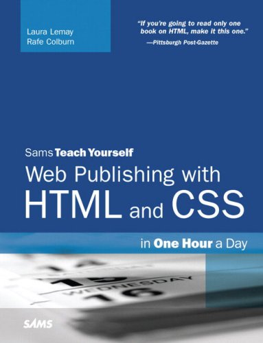 Sams Teach Yourself Web Publishing with HTML and CSS in One Hour a Day  5th 2006 (Revised) 9780672328862 Front Cover