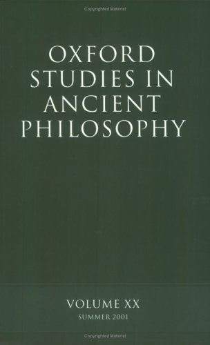 Oxford Studies in Ancient Philosophy   2002 9780199245864 Front Cover