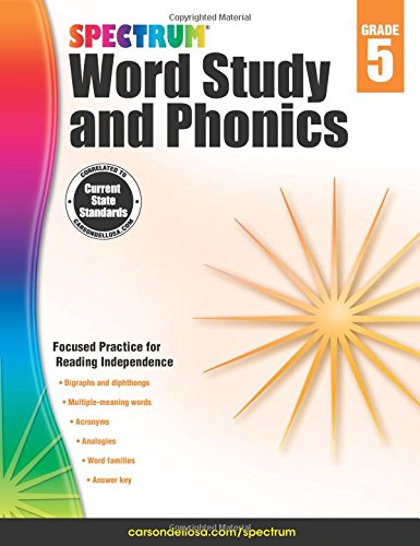 Spectrum Word Study and Phonics, Grade 5   2016 9781483811864 Front Cover