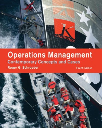 Operations Management Contemporary Concepts and Cases 4th 2008 9780073377865 Front Cover