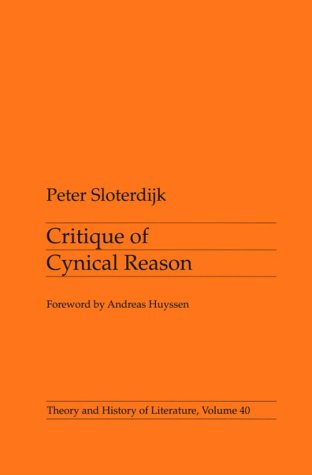 Critique of Cynical Reason   1988 9780816615865 Front Cover