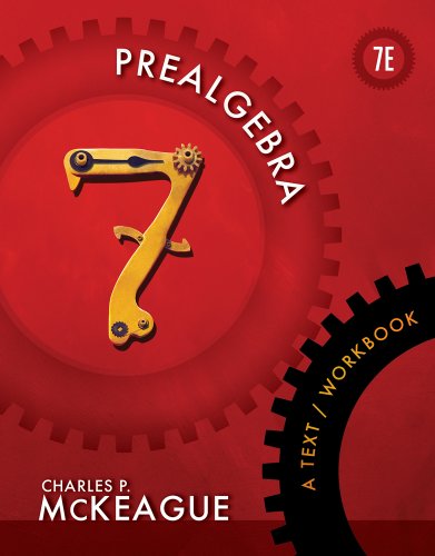 Prealgebra A Text/Workbook 7th 2013 (Revised) 9781111986865 Front Cover