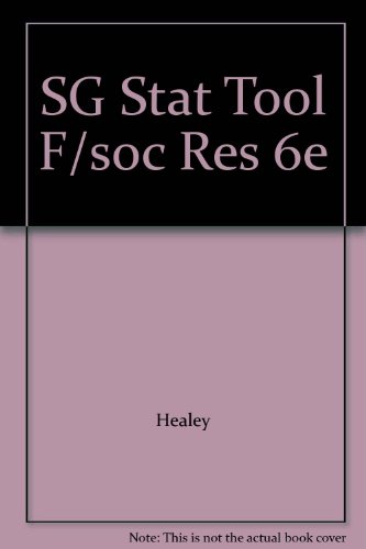Sg Stat Tool f/Soc Res 6th 2002 9780534557867 Front Cover