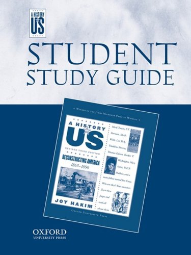 Reconstructing America Middle/High School Student Study Guide, a History of US  N/A 9780195188868 Front Cover