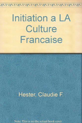 Initiation a la Culture Francaise N/A 9780838436868 Front Cover