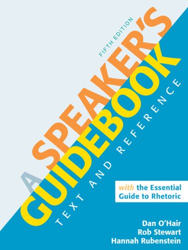 Speaker's Guidebook with the Essential Guide to Rhetoric  5th 9780312678869 Front Cover