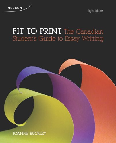 FIT TO PRINT  >CANADIAN ED.< N/A 9780176503871 Front Cover