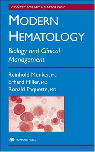 Modern Hematology Biology and Clinical Management  2000 9780896036871 Front Cover