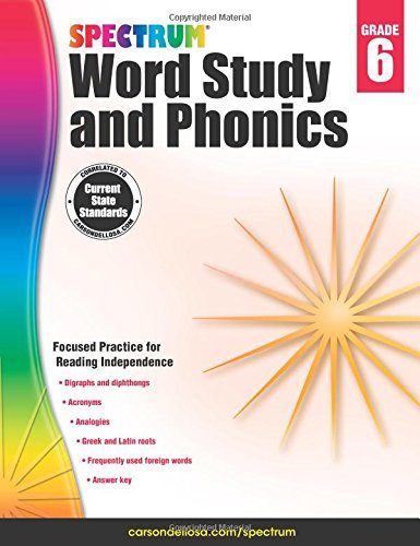 Spectrum Word Study and Phonics, Grade 6   2016 9781483811871 Front Cover